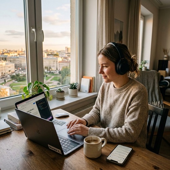 работает удалённо