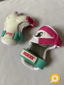 Комплект защиты белый из 3-х предметов (локти, запястья, колени) Roces Protection Set. Размер М