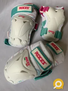 Комплект защиты белый из 3-х предметов (локти, запястья, колени) Roces Protection Set. Размер М