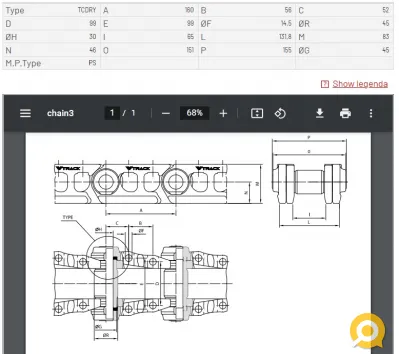 Гусеничные цепи с шагом 160 мм для спецтехники