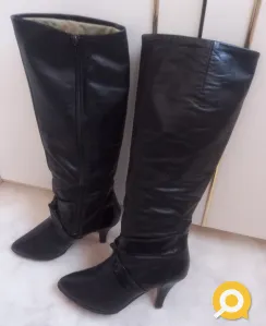 Сапоги кожаные демисезонные