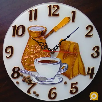 Настенные часы "Аромат кофе", 28 см.